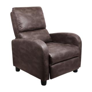 Reclining armchair Fylliana 110085 Relax in brown artificial leather, size 73x88x100cm