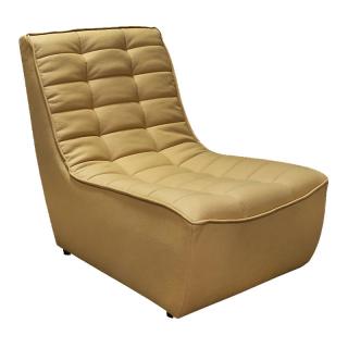 Armchair Fylliana New Buffalo with PU fabric in mustard color, size 74*102*91