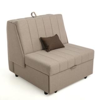 One seater Fylliana New Montana in light and dark brown color, size 95*100*92cm