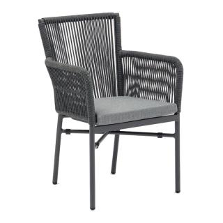 Outdoor Armchair Fylliana Mariel in grey color 56x60x83cm