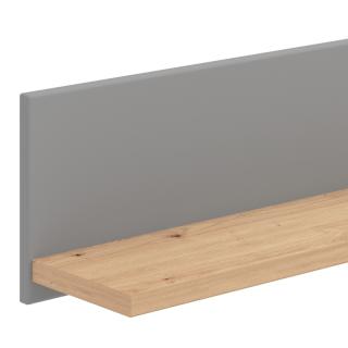 Shelf Lisabon in artisan oak-grey graphite-grey mat foil ,size 151*19.5*24cm