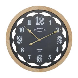 Wall clock Fylliana FL408 in black-brown color ,size 60x5x60cm