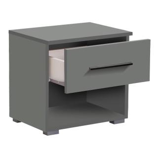 Set of two bedside stands Fylliana Tomy 2No1F Graphite gray 44.5*33.5*42.5