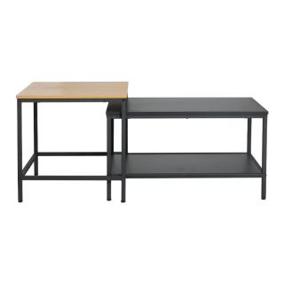 Set of 2 coffee tables Fylliana in sonoma color, 80x48x45cm