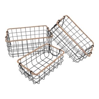 Set Fylliana of three different size metallic boxes