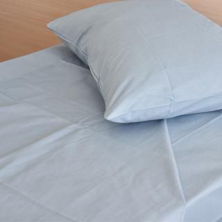 Set Fylliana of three bed sheets and one pillow case in light blue color, size 160*240+50*70cm