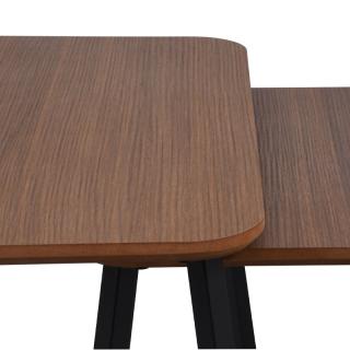 Set of 3 tables Fylliana P20 in wallnut color ,size 60x40x50cm