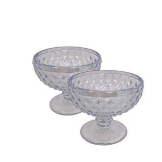 Set Fylliana of six ice-cream bowl glasses with luster iris