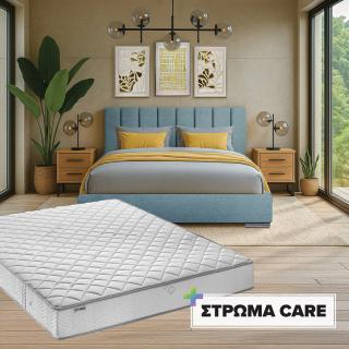 DOUBLE BED Udine IN SIEL COLOR SIZE 175x214x115cm + MATREESS Care 160x200