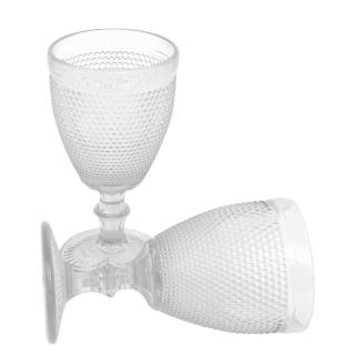 Set Fylliana of six wine glasses with clear plastic