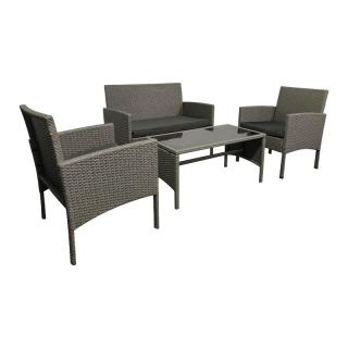 4 Pieces garden furniture set Fylliana Coast in grey color