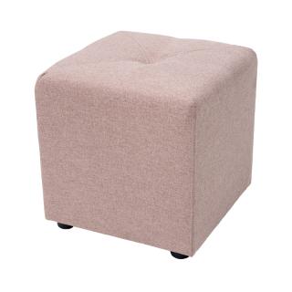 Stool Dodi square in antique pink color, size 40*40*42