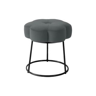 Stool Fylliana 232011 in grey color with metal base ,size 38x38x39cm