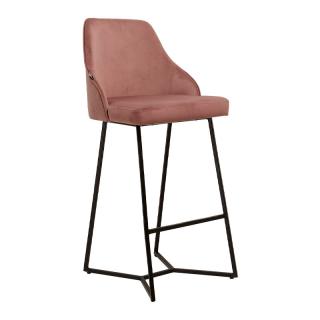 Bar stool Fylliana Hilda in antique pink color 48*43*104