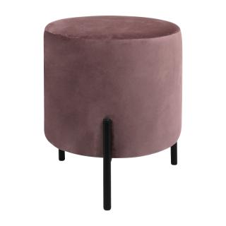 Round Stool Fylliana Lux in pink red color ,size 33x33x38cm