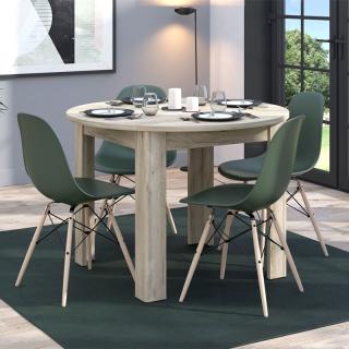 Round dinning table Fylliana ANCONA grey oak 109x109x76,5cm