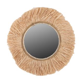 Round mirror Fylliana Boho in natural color ,size 78cm