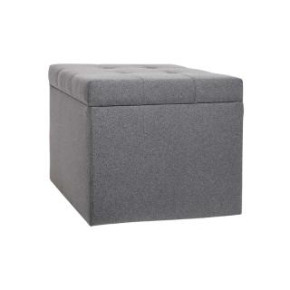 Opening stool with storage space in gray color, size 50*50*46