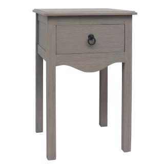Night stand Fylliana with one drawer in savannah gray color, size 40*40*61cm