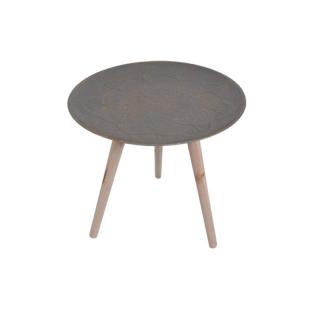 Corner table Fylliana Large in grey-gold color, size 44*48cm