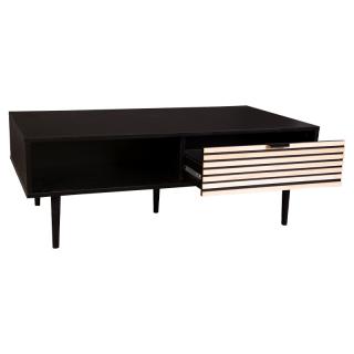 Coffee Table Fylliana Range in black-natural color ,size 110x60x40cm