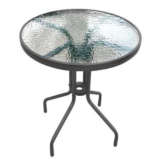 Outdoor round table Fylliana 001 in grey color ,size 60x70cm