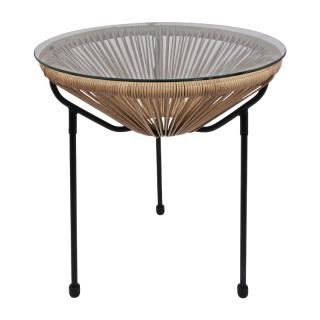 Outdoor Table Fylliana Culture rattan in brown color ,size 50x50cm
