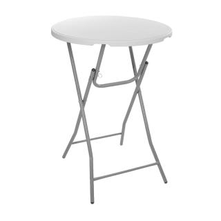 Bar table Catering Fylliana in white color, size 80x110cm