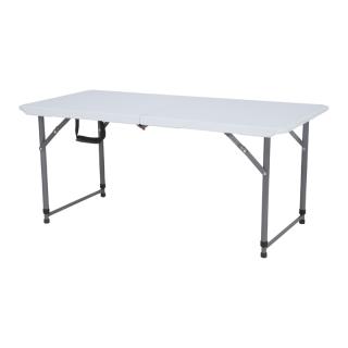 Folding table Fylliana in white color, size 120*52.5*74cm
