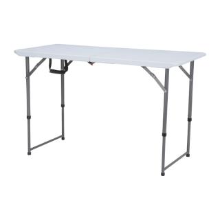 Folding table Fylliana in white color, size 120*52.5*74cm