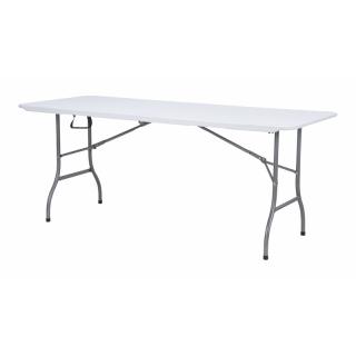 Folding table Fylliana in white color, size 180x75x74cm
