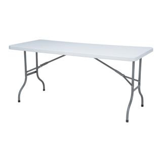 Folding table Fylliana in white color, size 183x75x74cm