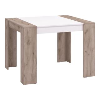 Dinner table CARRARA 104 in grey oak-white color ,size 104x90,5x74,5cm