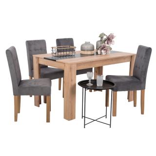 Dinning table Fylliana Domus 135 Artisan oak / Black 135x80.5x74.5cm