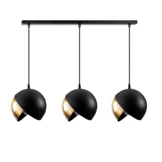 Lighting with 3 lamps Fylliana 219 in black-gold color size 60*20*80cm