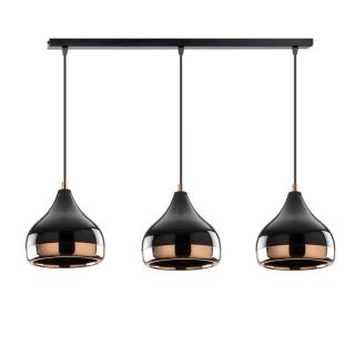 Lighting with 3 lamps Fylliana 222 in black-gold color size 70*17*80cm