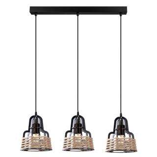 Lighting with 3 lamps Fylliana 5470 in black-gold color 50x10x120cm