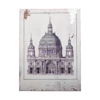 Painting Berlin Dom framed in canvas, size 40*2.7*30cm