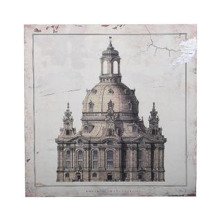 ΞΥΛΙΝΟ ΚΑΔΡΟ Dresden Frauenkirche ΜΠΕΖ-ΚΑΦΕ 40*3.5*40