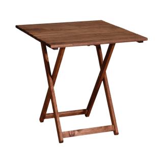 Wooden table Fylliana North in wallnut color ,size 60x60x71