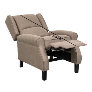 Reclining armchair Fylliana Classic in beige color, size 76*83*100cm
