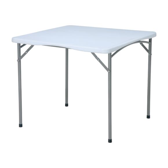 Square table Fylliana in white color, size 87x87x74cm